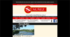 Desktop Screenshot of nunez-inmobiliaria.com.ar